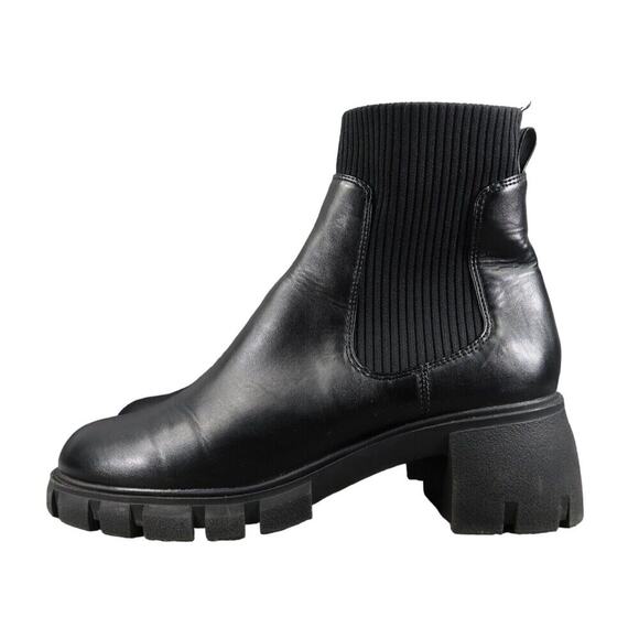 Steve Madden Shoe Women 11 Boots Fashion Platform Block Heel Hutch Pull On Black - Picture 5 of 16